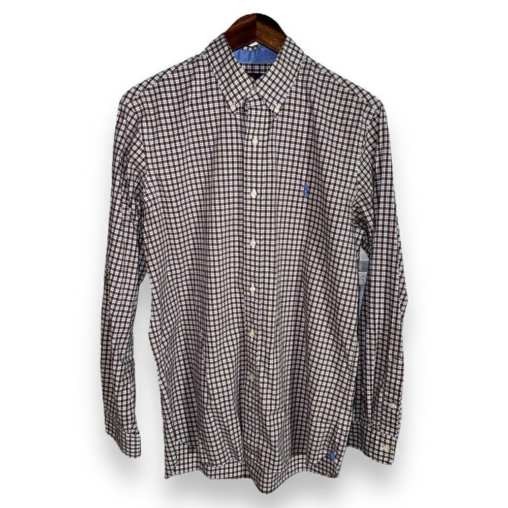 Polo Ralph Lauren Brown Stretch Poplin Button-Down Shirt M